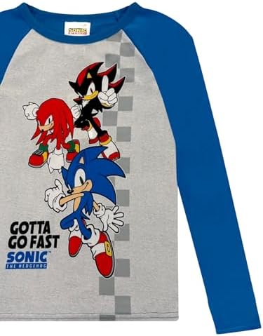 Adorable Sonic The Hedgehog Boys Pajama Set - 2 Piece Sleepwear