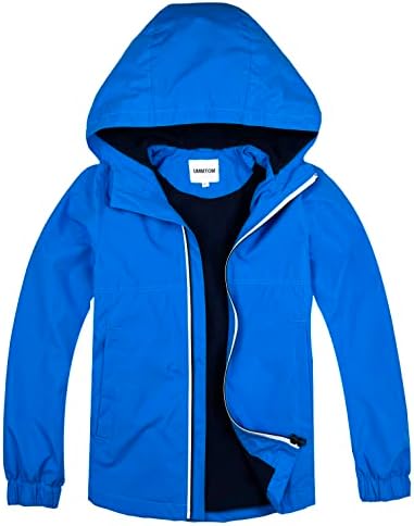 Boys Waterproof Fortunates Lightweight Windproof Fleece-Lined Rain Jackets