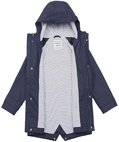 SOLOCOTE Kids Waterproof Rain Jacket with Hood 5-14Y
