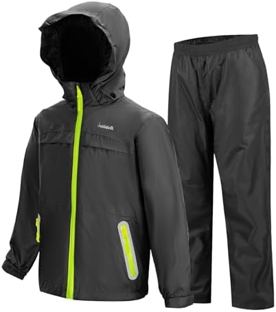 SWISSWELL Kids Waterproof Rain Jacket and Pants