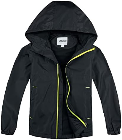 boys Lightweight Waterproof Hooded Rain Jacket