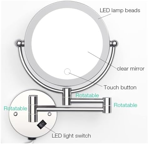 Effects Lighted Wall-Mounted Makeup Mirror