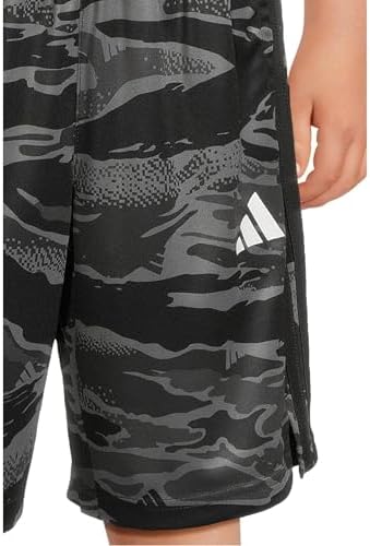 Adidas Boys AOP Tiger Camo 3-Stripe Performance Short
