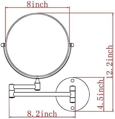 OGRAFF 5X Wall-Mounted Makeup Mirror Double Sided