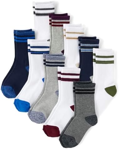 The Childrens Place Boys Crew Socks Variety Pack Essential for Lads
