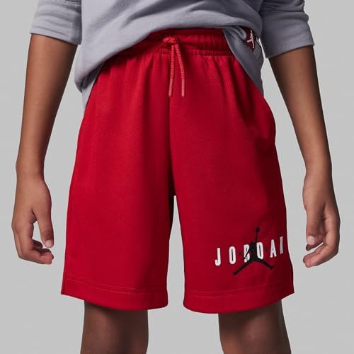 Kids Stretch Waistband Basketball Shorts Gym Red 85C186-R78 Comfort Fit