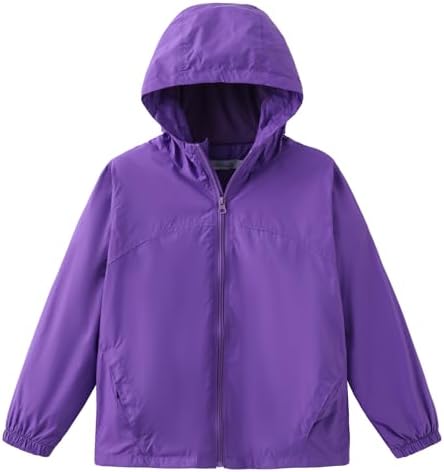 GRANDWISH Boys Girls Waterproof Rain Jacket Kids 6-14