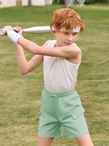 Haloumoning Boys High-Waisted Cargo Shorts 5-14 Years