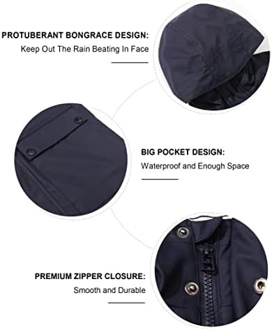 SOLOCOTE Kids Waterproof Rain Jacket with Hood 5-14Y