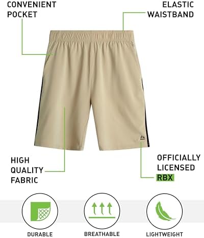RBX Boys Active Shorts Smart Performance Pockets