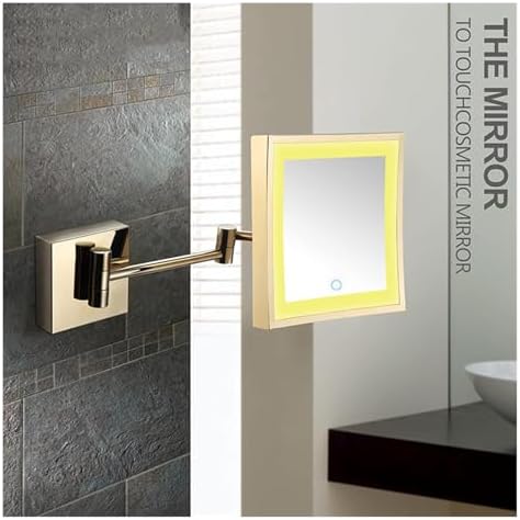 Lighted Make-up Mirror for Wall-Mounted Vanity