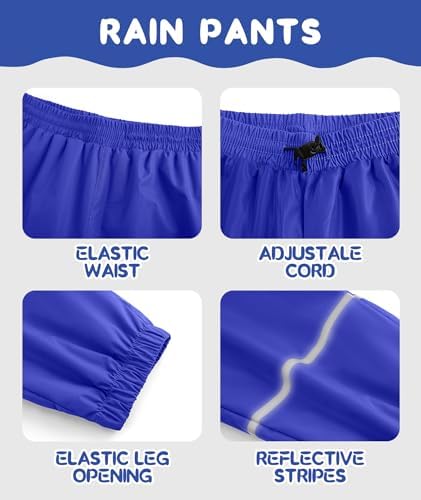 SwissWell Waterproof Reflective Kids Rain Gear for Boys