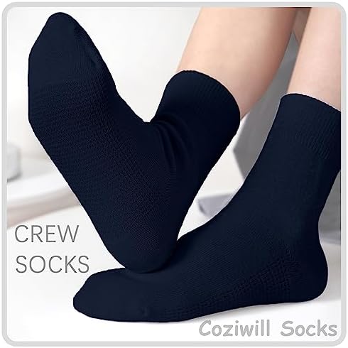 Coziwill Boys Girls 6 Pair Breathable Crew Socks