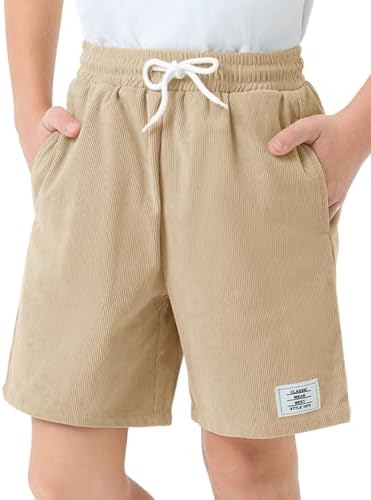 Haloumoning Boys Corduroy Shorts Kids