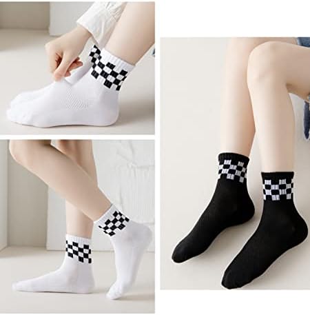 Comfy Checkered Cotton Socks for Kids