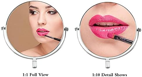 Adjustable Two-Sided Makeup Mirror with 10X Magnification