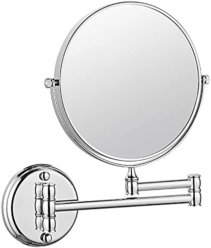 OGRAFF Wall-Mounted Makeup Mirror 8-inch Chrome Finish Elegant bathroom tool