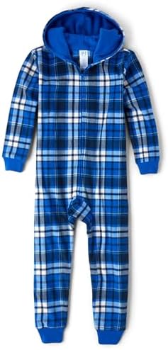 The Childrens Place Boys Long Sleeve Fleece Zip-Up Pajama