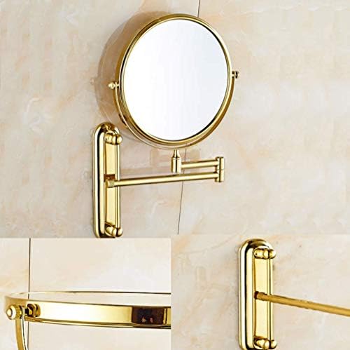 Gold Double-Sided Vanity Mirror with 3x Zoom