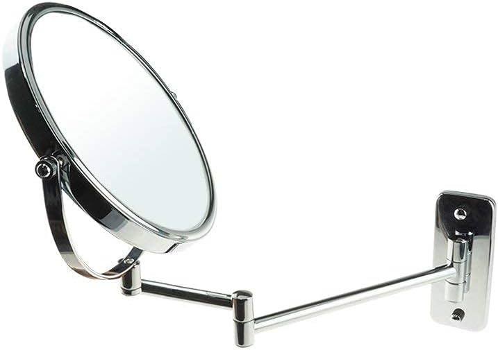Adjustable Two-Sided Makeup Mirror with 10X Magnification