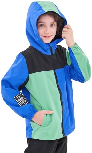 NATUST Kids Lightweight Rain Jacket for BoysGirls