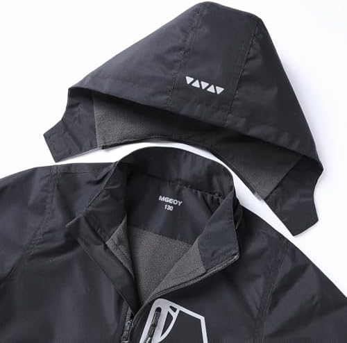 MGEOY Boys Girls Lightweight Waterproof Rain Jacket