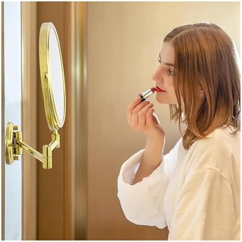 Ergonomic Wall-Mounted Lighted Makeup Mirror