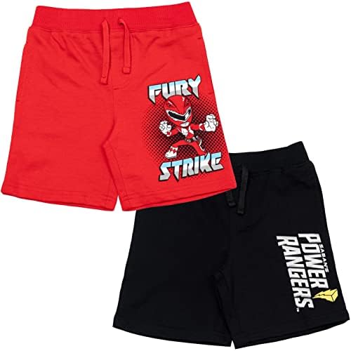 Power Rangers 2 Pack French Terry Shorts for Boys