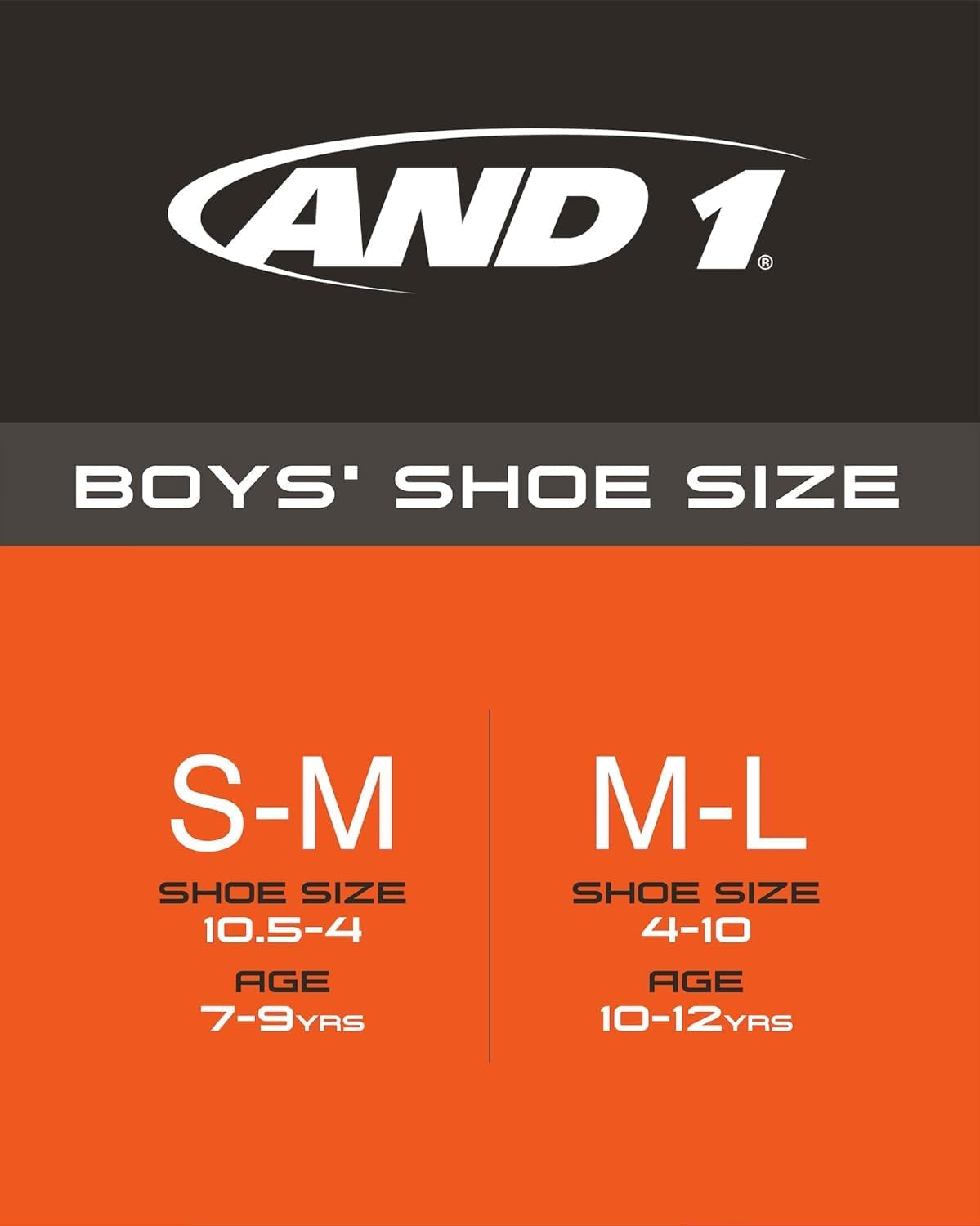 AND1 Boys Soft Athletic Socks