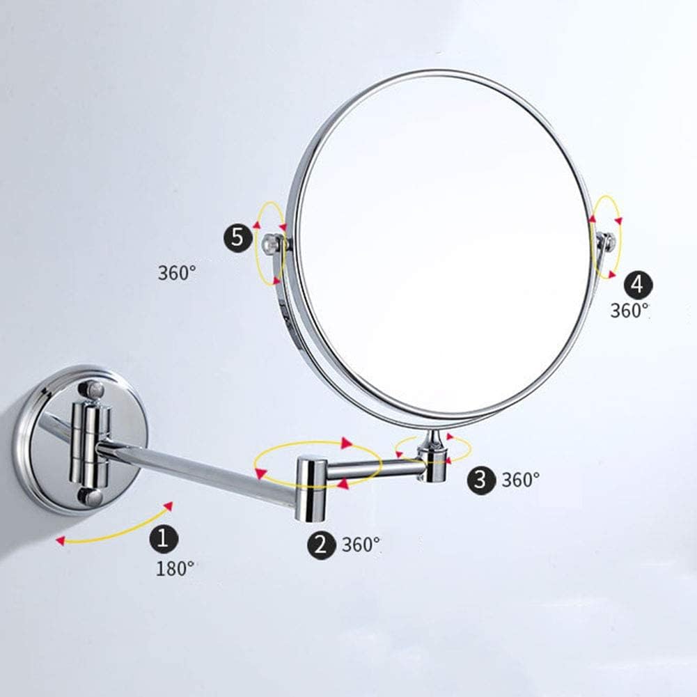 8 Inch Wall Mounted Makeup Mirror with 3X Magnification
