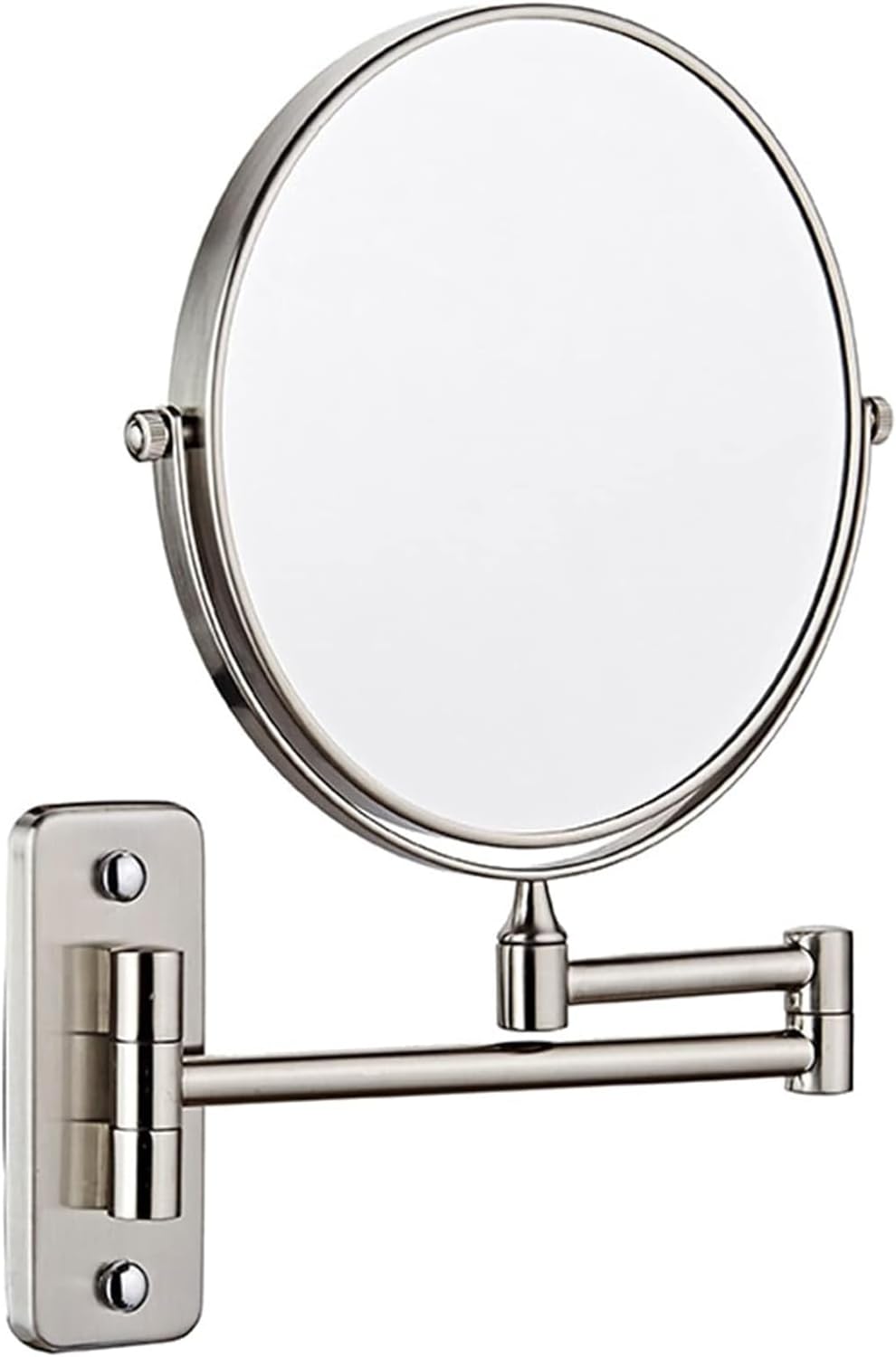 Wall-Mounted Lighted Makeup Mirror with 360-Degree Swivel Extendable Arm