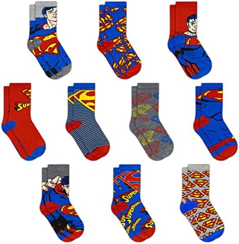 DC Comics Boys Socks 10-Pack