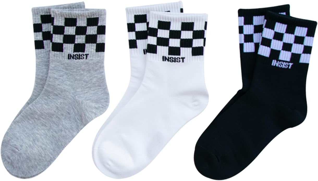 Comfy Checkered Cotton Socks for Kids