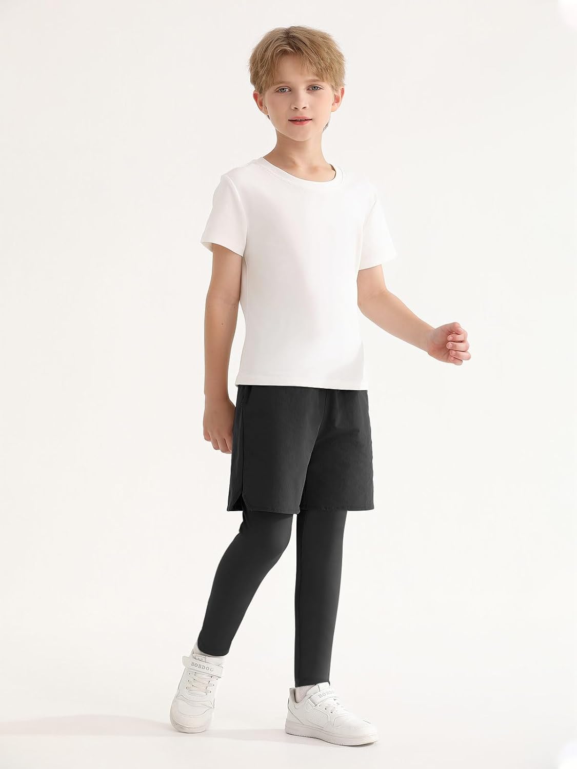 Haloumoning Boys 2-in-1 Running Pants 5-14
