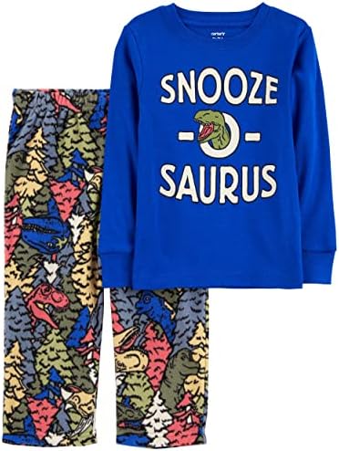 Carters Boys 2 Pc Fleece PjsSnooze Saurus 2T
