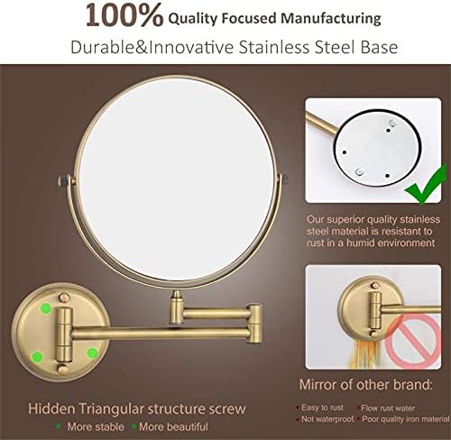 OGRAFF 8-inch Double-Sided Make-up Shaving Magnifying Mirror