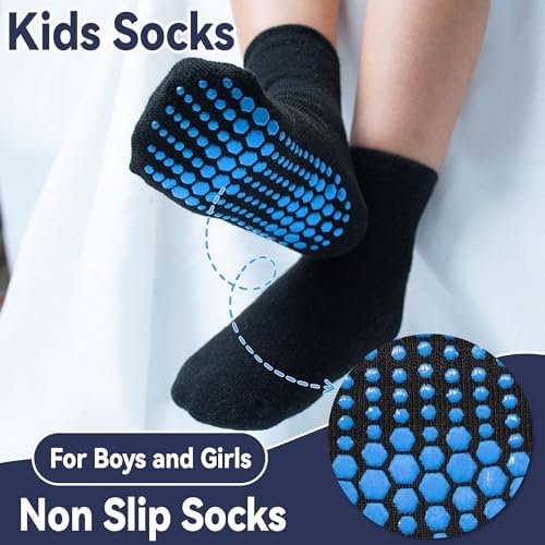 Anti-Slip Toddler Socks with Grips for Boys Girls