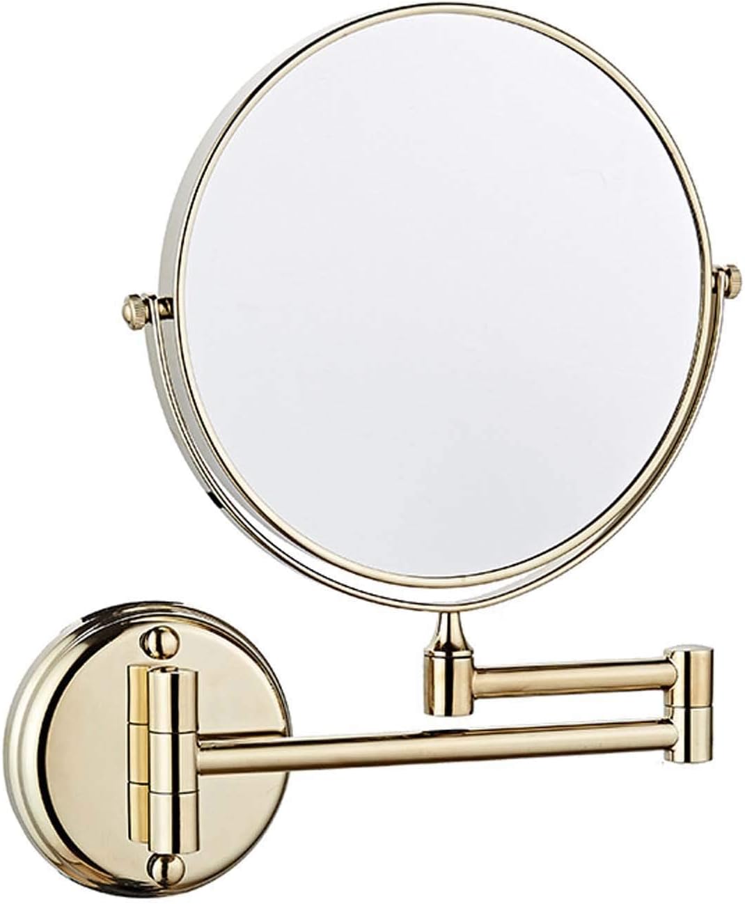 DEIHGE Makeup Mirror Wall Mounted 10X Magnifying Round Chrome
