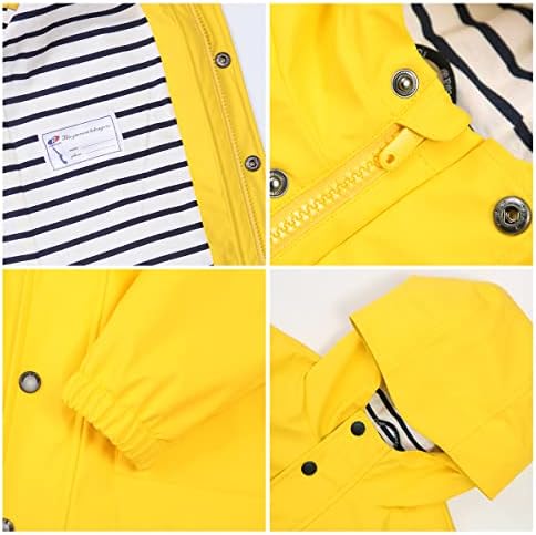 RokkaRolla Boys Waterproof Rain Jacket Durable for Kids
