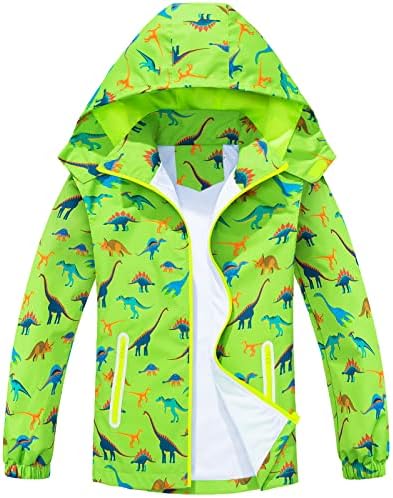 Boys Lightweight Rain Jacket with Detachable Hood