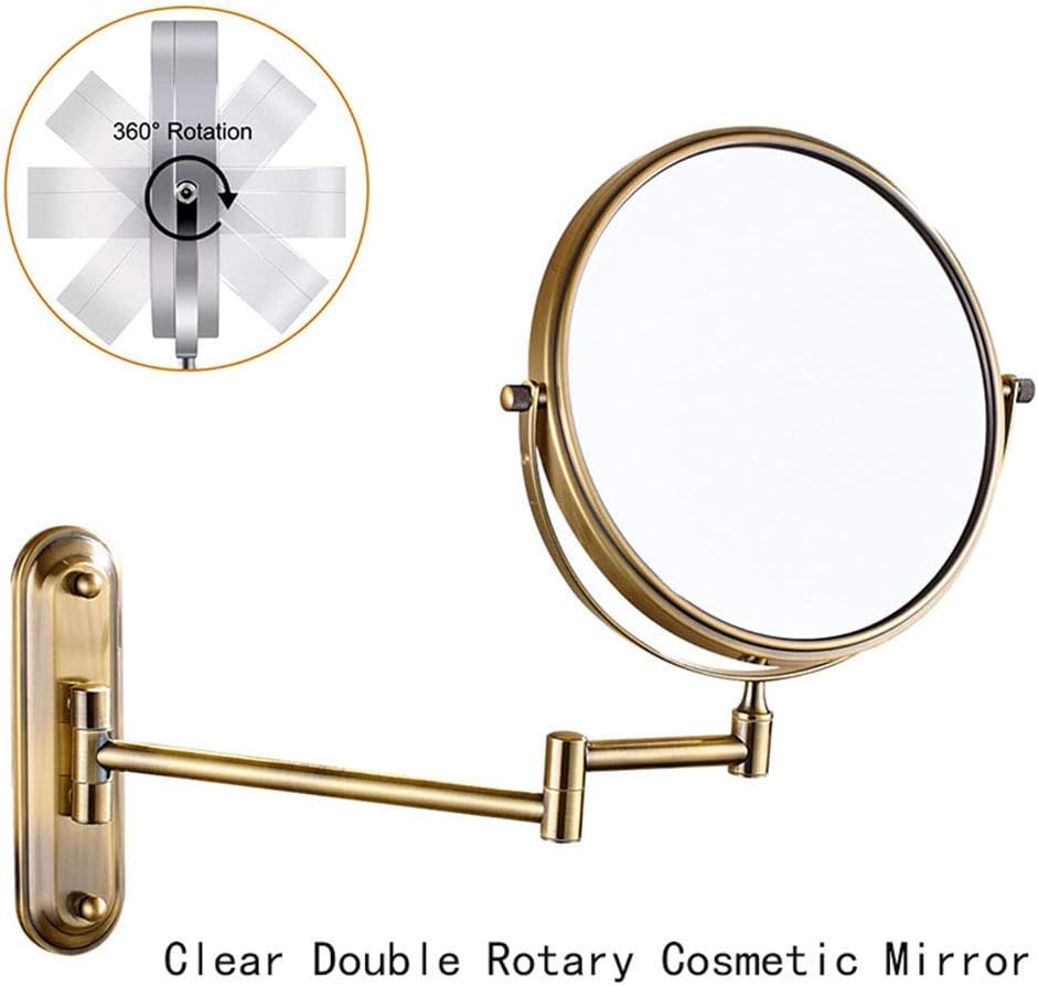 68-Inch Wall-Mounted Makeup Mirror with Magnification and Swivel