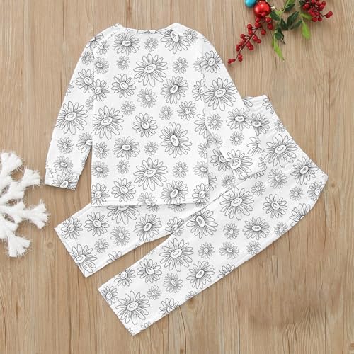 DIY Hand-Painted Pajamas Set - Christmas Colouring Homwear for Boys and Girls
