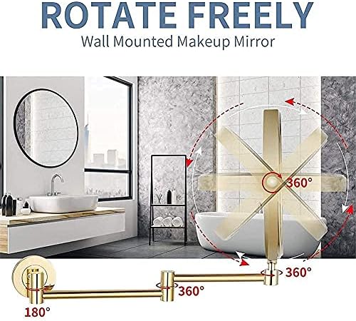 Double-Sided 10X Magnifying Mirror for Makeup Shaving