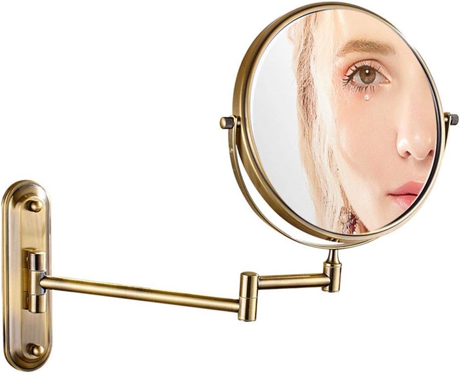 68-Inch Wall-Mounted Makeup Mirror with Magnification and Swivel