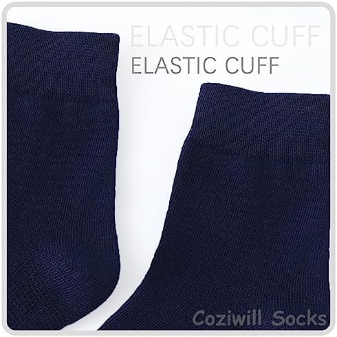 Coziwill Boys Girls 6 Pair Breathable Crew Socks
