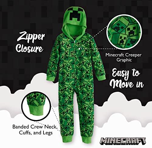 Minecraft Boys Big Hooded Blanket Sleepers