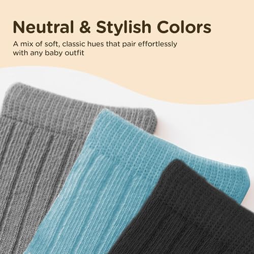 Babysoy Non-Slip Knee High Socks Set of 3