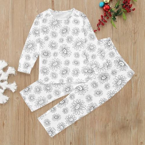 DIY Hand-Painted Pajamas Set - Christmas Colouring Homwear for Boys and Girls
