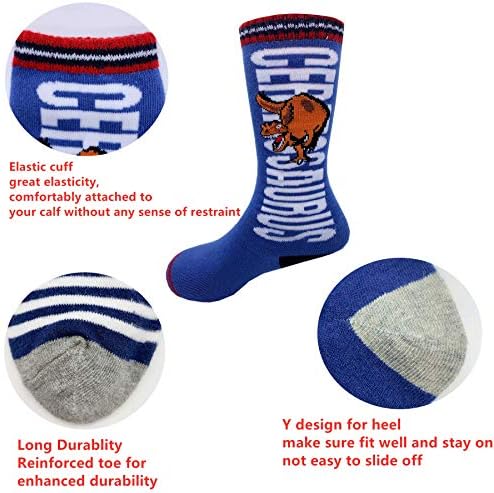 Knee-High Tube Socks for Boys Dinosaur Comfort Maximum Comfort