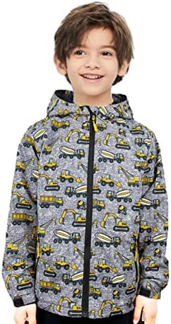 Boys Lightweight Waterproof Hooded Fleece Raincoat